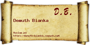 Demuth Bianka névjegykártya